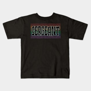 LGBTQ PATTERN USA SERGEANT Kids T-Shirt